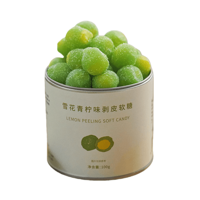 Summer Noon 3 PM Snowflake Lime Flavor Peeled Soft Candy Snack 100g*1 Can