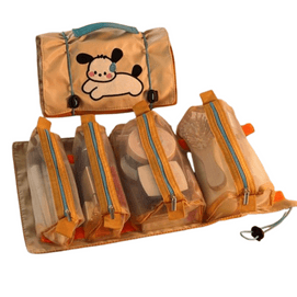 Folding cosmetic bag female ins style travel wash bag storage bag son sweaty puppy 1pc