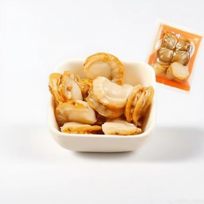Scallop meat open bag ready-to-eat seafood snacks Soft grilled Ezo scallops original 100g*1 bag whole scallop meat