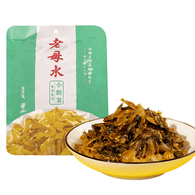 Laotanzi Young Pickled Cabbage Mother Brine Sichuan Paocai Pickled Cabbage With Salted Vegetables 200g*1 Bag