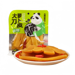 Shan Bu Ye Big Knife Radish, peel and eat directly, sweet and spicy flavor, side dish snack, crispy radish, homemade pickles, salted vegetables, 200g*1 bag