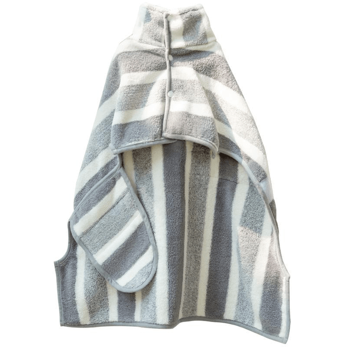 Huayuan Pet Equipment Pet Dove Dog Bathrobe Fully Towel Gray White Stripe M Size Weight 30-60 Pounds * 1 Piece
