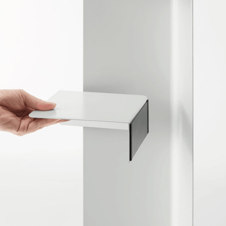 日本 Yamazaki Home 滚动式浴室收纳架 - 钢 白色 1件 4