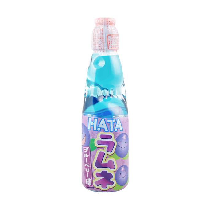 日本HATAKOSEN哈达  RAMUNE 弹珠波子汽水饮料 蓝莓味 200ml