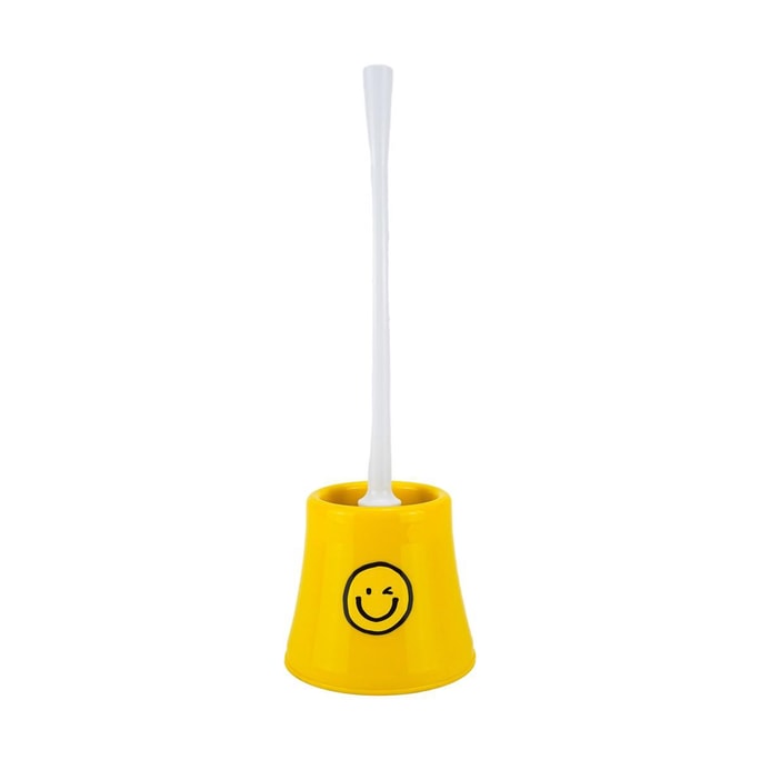 Smile Bathroom Toilet Brush,White Yellow Mix