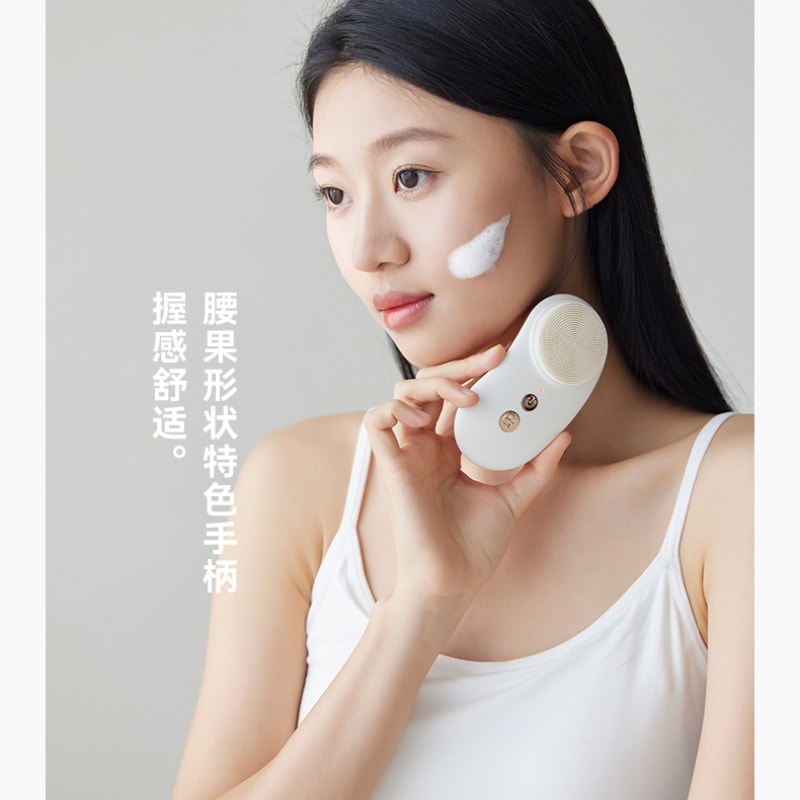 【中国直邮】 OLAYKS 洁面仪电动洗脸仪器按摩毛孔清洁充电式家用神器软毛刷 陶白色一个装