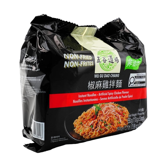 五谷道场 方便面 食尚系列 椒麻鸡风味拌面 袋装 110g*5包