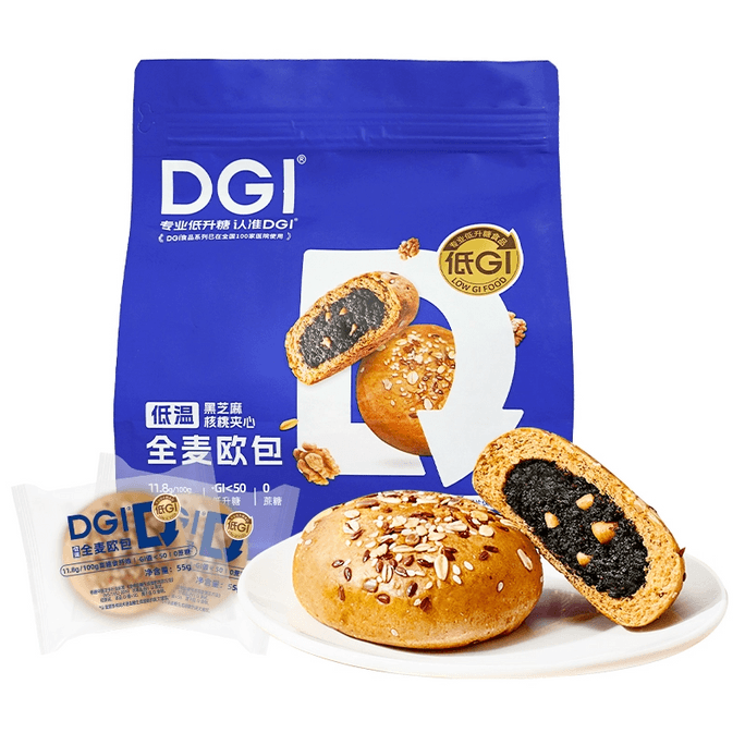 Low-sugar Black sesame walnut sandwich Ou Bao Sugar Friends Healthy meal Replacement Nutritious Breakfast 1box