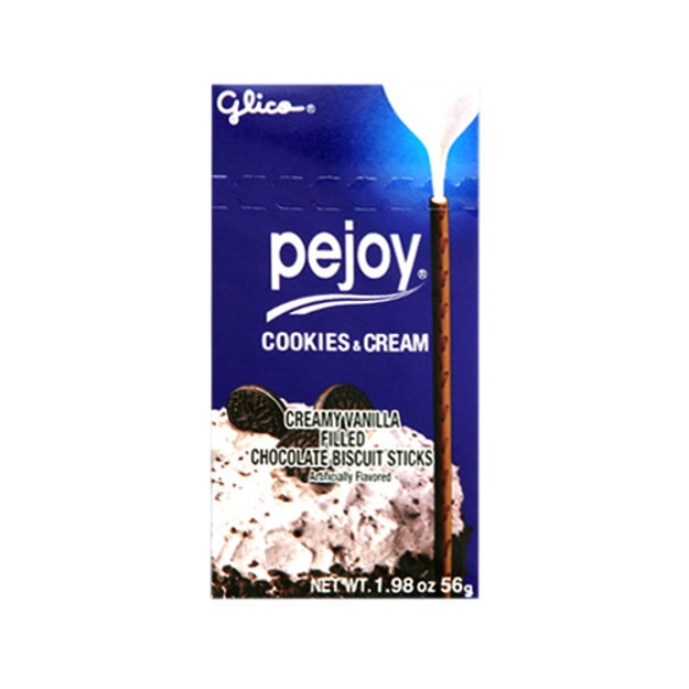 商品详情 - 日本GLICO格力高 Pejoy百醇 曲奇奶油夹心 巧克力饼干棒 56g - image  0