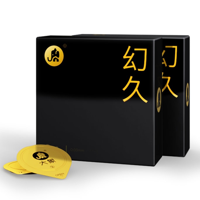 [중국에서 온 다이렉트 메일] Elephant Huanjiu 초박형 성인 가족 계획 제품 남성용 및 여성용 콘돔 3팩