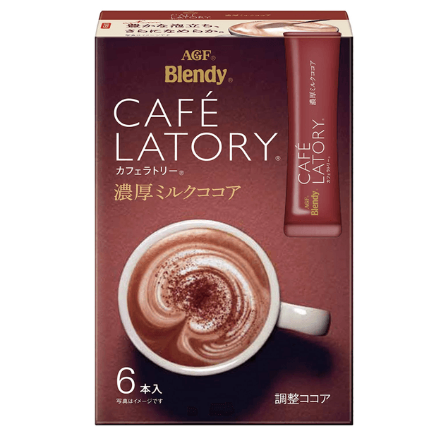 商品详情 - 【日本直邮】 AGF Blendy Cafe Latory 速溶浓厚牛奶可可 10.5g×6袋 - image  0