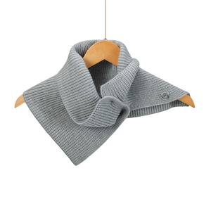 [중국 직배송] 골러브조이 니트 버튼 스카프, 여성용 활용도 높은 따뜻한 한국 스타일, 인스타 스타일, 그레이