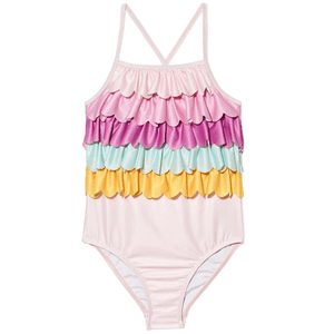 美国 MOM LOVES ME 女婴科帕卡瓦纳生动泳衣 天堂粉混合色 12-18个月