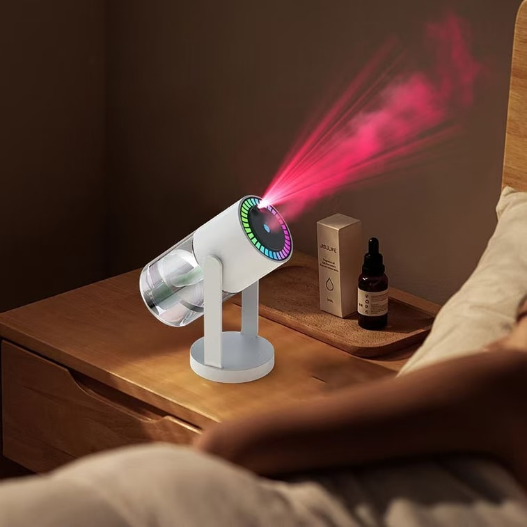 中國 LLD樂樂多 【光與霧的浪漫結合】可搖頭星空燈幻彩加濕器 粉紅色 1件 3