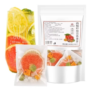 【中国直邮】杏林草堂  西柚柠檬百香果茶茶包适合孕妇女生夏天喝的泡水饮品冻干  西柚柠檬140g/袋+金桔柠檬140g/袋