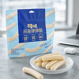 百草味 深海弹弹肠 鳕鱼肠 256g【≥52%鱼糜添加】【高钙DHA】