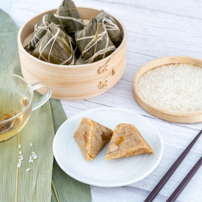 五芳斋 咸蛋黄花生粽 嘉兴粽子 6枚入 300g【中华老字号】【端午节粽子】【咸粽福音!!】