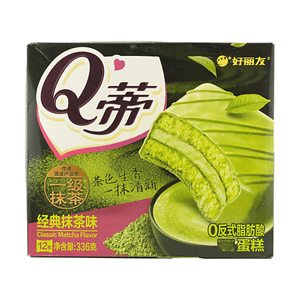Q-Tee 클래식 말차맛 케이크 11.85oz 프리미엄 말차 무(無) 트랜스 지방