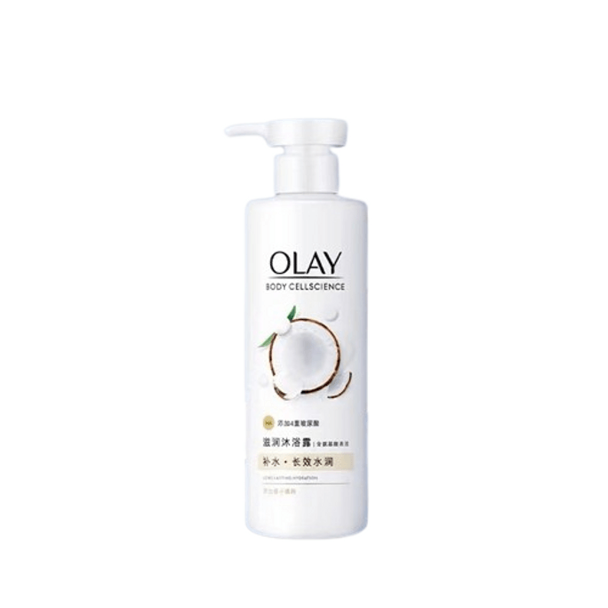 Olay Hydrating Moisturizing Body Wash Hyaluronic Acid Body Cleansing Coconut Milk Scented Body Wash 530g/bottle