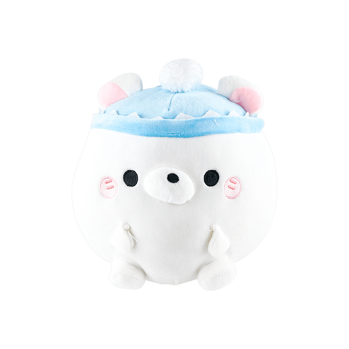 HONEYMARU Rolling Holiday Polar Bear Plush 8“