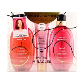 Miracles Bond Repair Series Color Shine & Repair Pump 3 Step Shampoo, 15.52 oz Conditioner 15.52 oz Hair Mask 4.41 oz