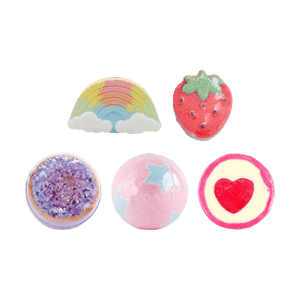 澡堂实验室BATHLAB 泡澡沐浴球套装 泡泡浴超多精油浴缸用 5个 #玫瑰浴芭+奶里奶气+多巴胺彩虹+阿拉伯之夜+绚烂莓莓【年末超值装】