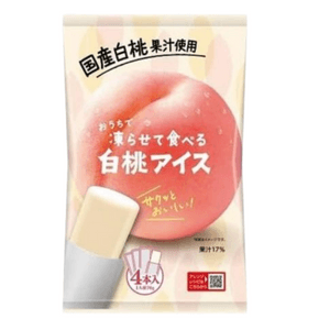 White Peach Juice For Frozen Consumption. Fruit Juice Popsicles, White Peach Flavor, 280g (70g X 4 Bags).