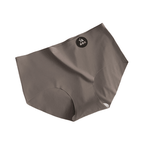 【中国直送】Bonas シームレスシルク下着 スポーツヨガ アイスシルク下着 グレー 3枚セット Mサイズ