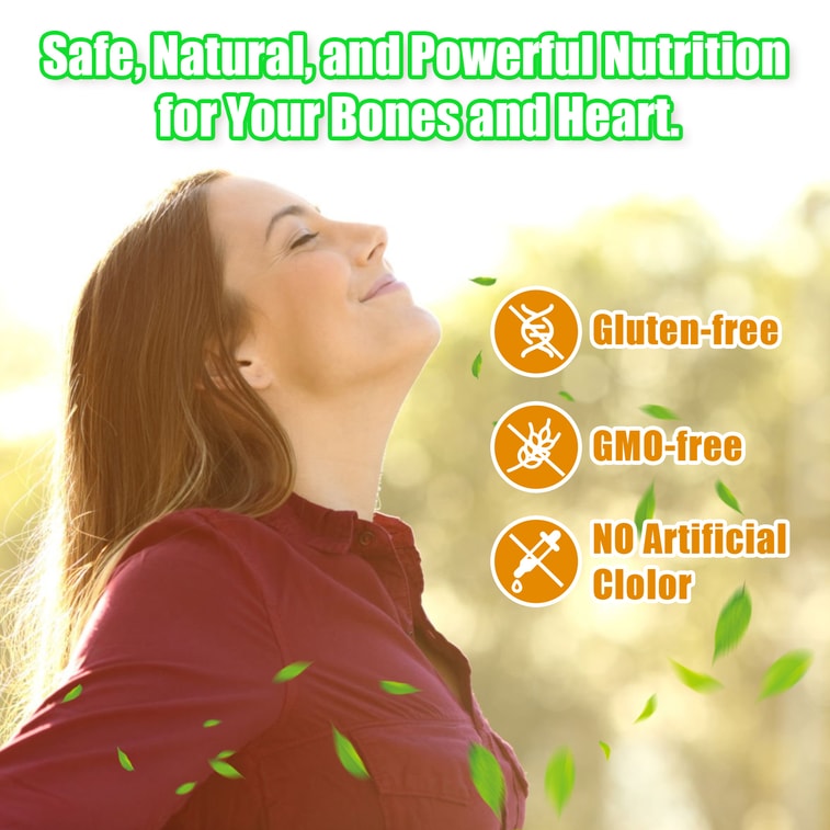 贝欧宝天然维生素 D3+K2 软糖 维生素 D3 和 维生素 K2支持骨骼健康免疫健康补充剂不含明胶不含转基因不含麸质草莓味60 粒 4