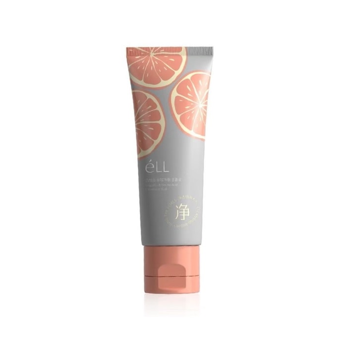 Grapefruit Amino Acid Cleansing Mud Astringent Pore Coarse Cleansing Mud Deep Cleansing Blackhead Cleanser 100g/ Bottle