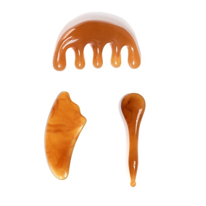 美国 GINKGOHOME 精美树脂刮痧按摩工具套组 多功能护理 轻巧便携