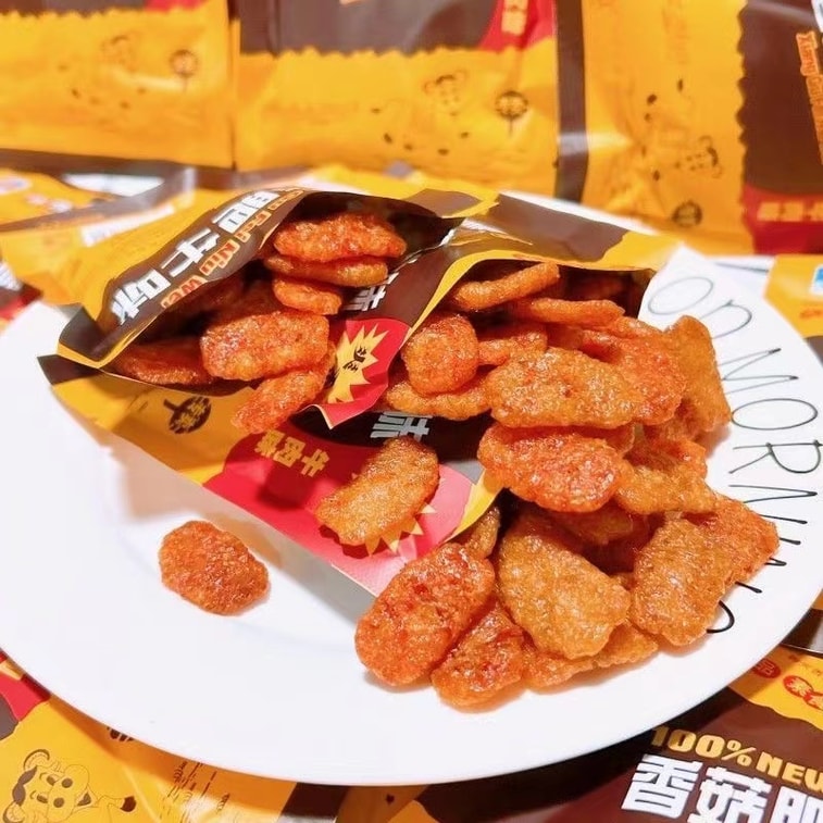 Spicy Beef Strips Soy Vegetarian Meat ChildHood Classic 28g*6 Bags. 8