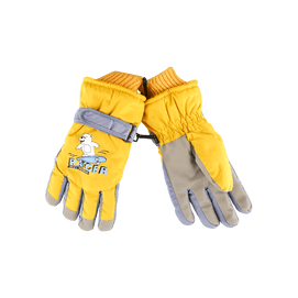 Kids Fleece Lined Ski Gloves Waterproof Snow Gloves Touchscreen Yellow 8~12 years old