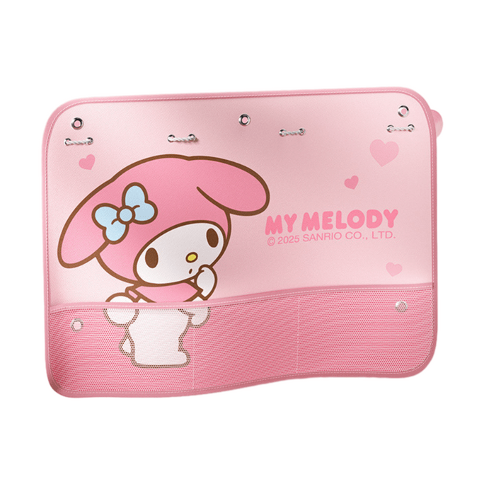 日本 SANRIO 車載カーテン 吸盤式 車窓 日焼け止め シェーディング 収納メッシュ ベビー 車載 プライバシー - メロディ 1個
