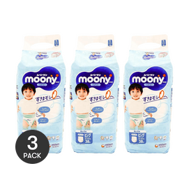 [Stock up 3 packs] MOONY Air Fit Series Baby Pull-up Pants Learning Pants Boys XL Size 12-22kg 38 Pieces * 3