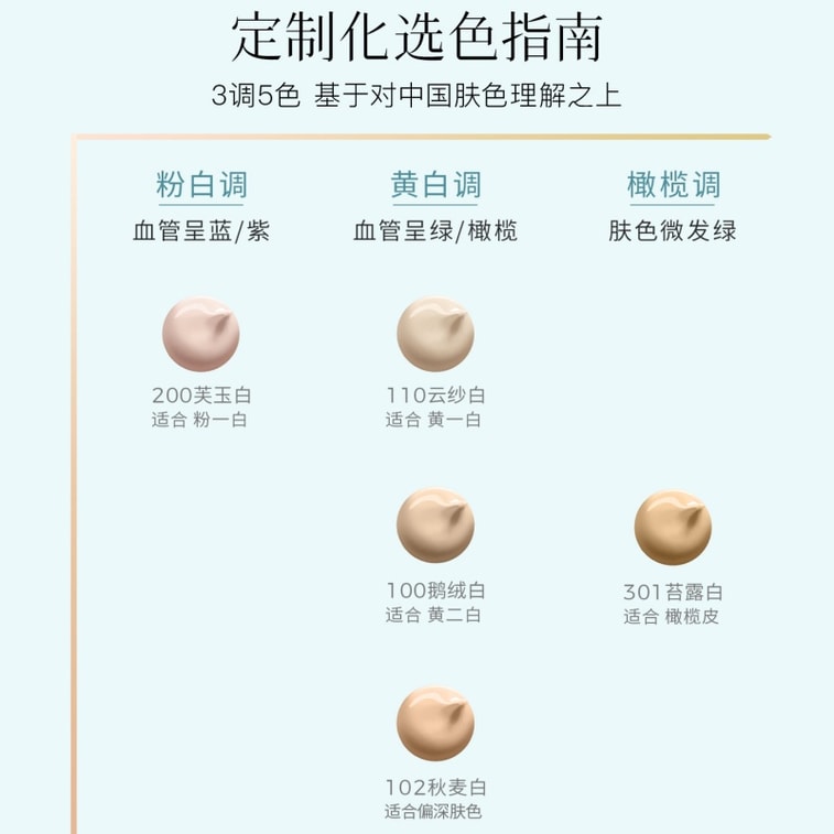[중국 직배송] 차이탕 크림 파운데이션 #100 거위털 화이트 [옐로우 톤, 1.5 정도의 옐로우 언더톤에 적합] 여성용 커버, 보습, 영양 공급, 뭉침 없는 제형 30g 4