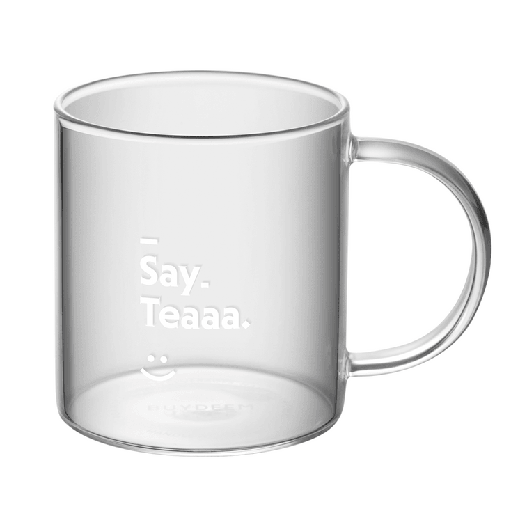 透明なSayTeaグラスカップ、11.83 oz 3