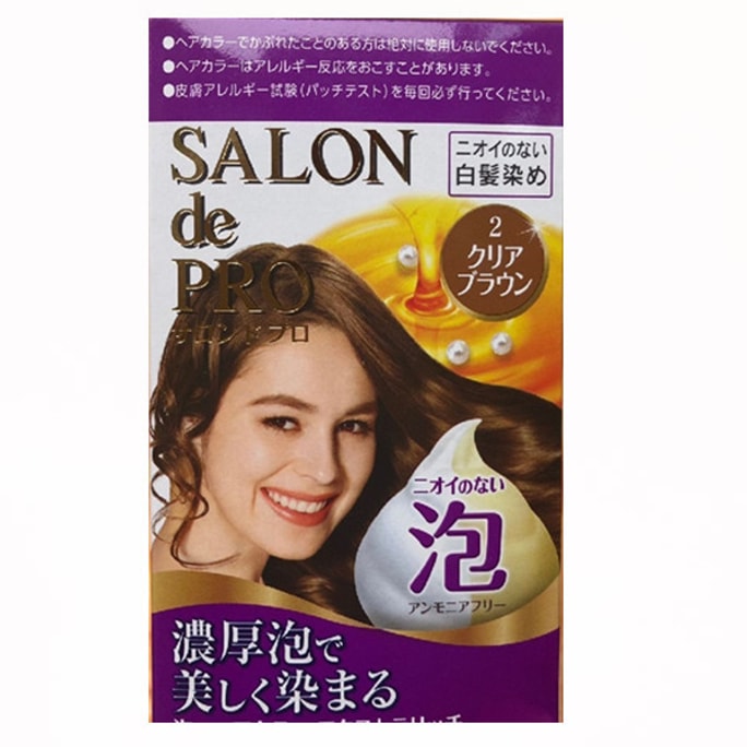 日本 DARIYA 塔麗雅 泡沫染髮劑 #白髮用 2 亮棕色 100g