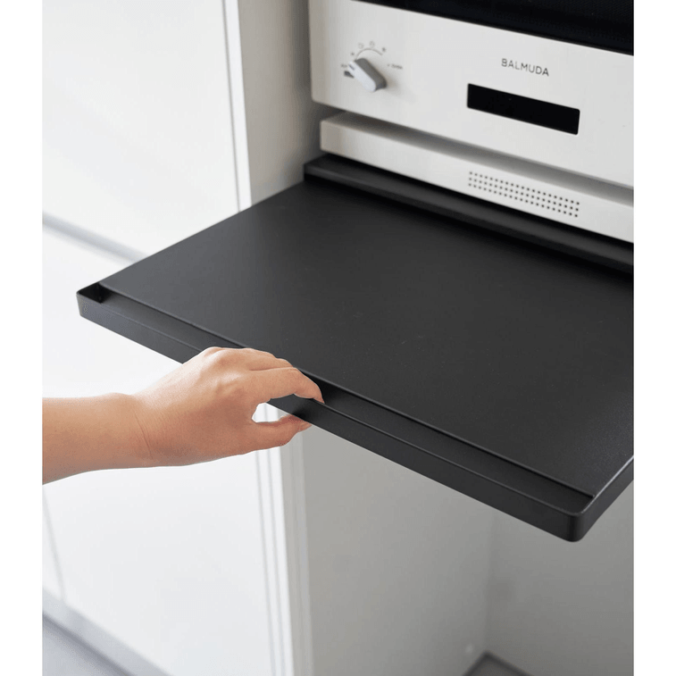 日本 Yamazaki Home 带抽拉式搁板的台面抽屉 - 钢黑色 1件 5