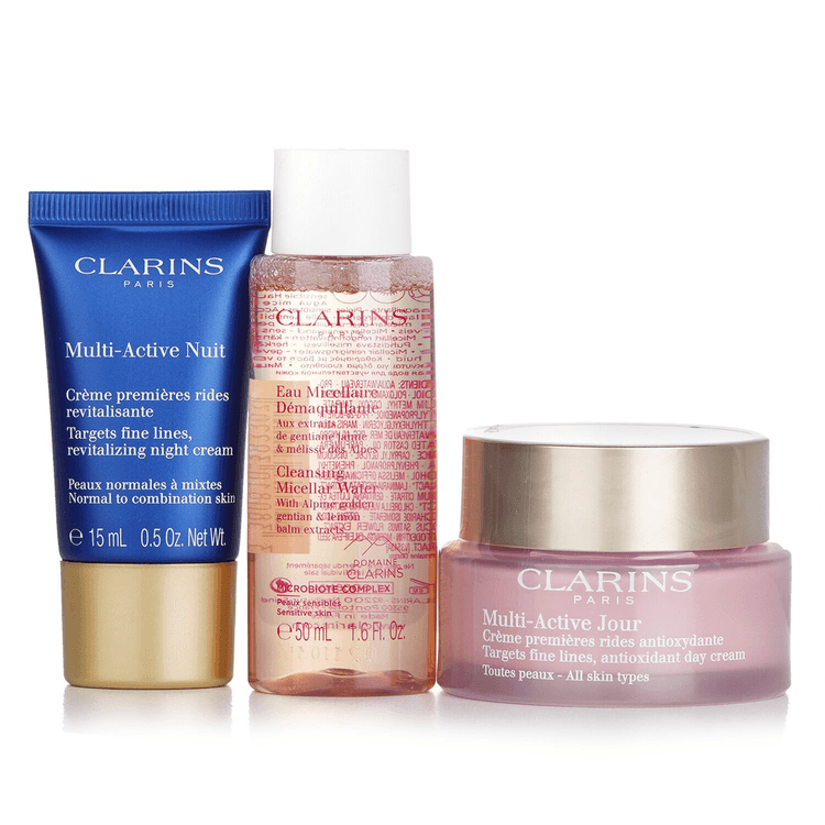 未使用 CLARINS クラランス マルチアクティブ コレクション セット 香港直送】フランス クラランス マルチアクティブセット 3本+1袋 - Yami