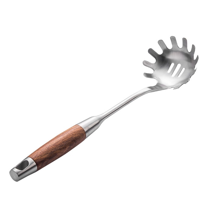 304 Stainless Steel kitchen utensils Cooking Utensil Leaking shovel Colander Heat Resistant Wooden Handle E