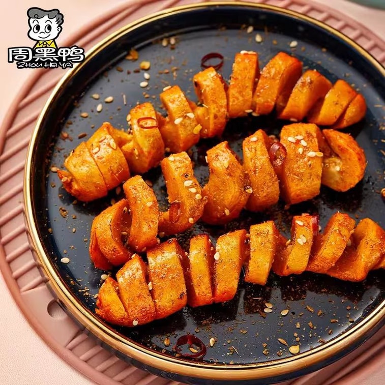 周黑鸭 周小伴【孜香烧烤味 面筋卷】 -160g *1袋川香孜然辣条烤串小吃【 麻辣豆干零食】 碳烤手撕大面筋卤味熟食【香辣劲道 够爽够过瘾的面筋卷】 4