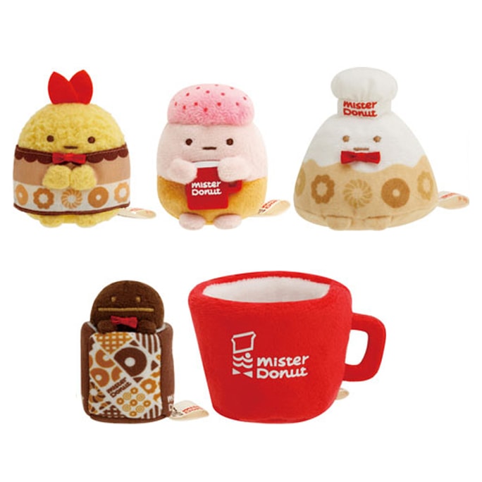 【日本からの直送】ミスタードーナツ×コーナークリーチャー店員サンドバッグ人形 全5種 ランダムで1個発送