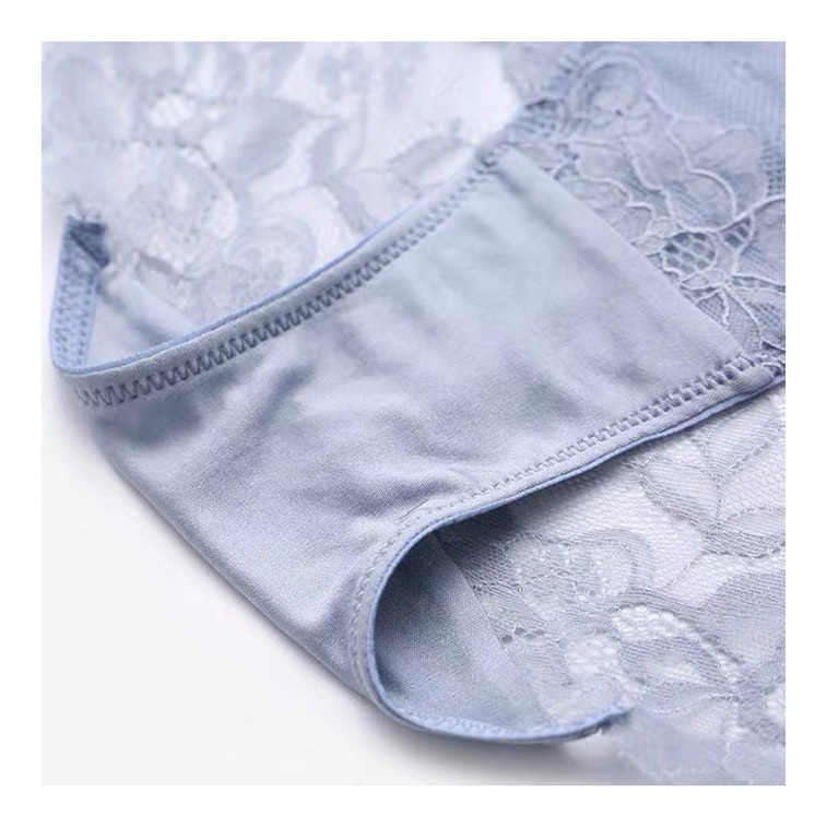 [中國直郵] JINSANT金三塔 真絲中腰透氣女內褲性感平角褲褲頭NZFAA215 #杏仁膚 S號 3