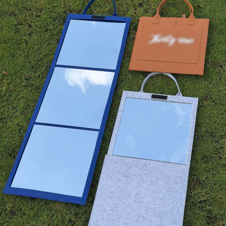 Foldable Full‑Body Mirror Police Blue 1 Piece Acrylic Shatter‑Proof Handheld Mirror Portable Mirror For Dorm & Travel 4