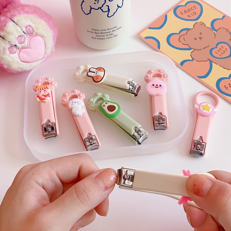 可愛い爪切り❣️ 中国直送】Xinyou かわいい爪切り、家庭用飛沫防止爪切り、折りたたみ
