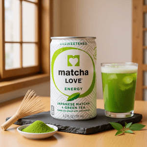 MATCHA LOVE Unsweetened Green Tea Matcha Energy Shots, Ceremonial Matcha Used, 0 Sugar 0 Calories,5.24 fl oz