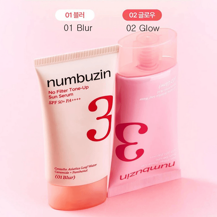 No.3 No Filter Tone Up Sun Serum SPF50+PA++++ 50ml #02 Glow 5