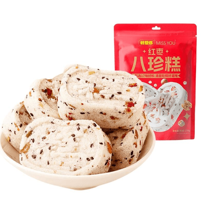 【中国直邮】好想你 红枣八珍糕missyou红枣山药芡实糕点无蔗糖代餐健康零食238g*1袋