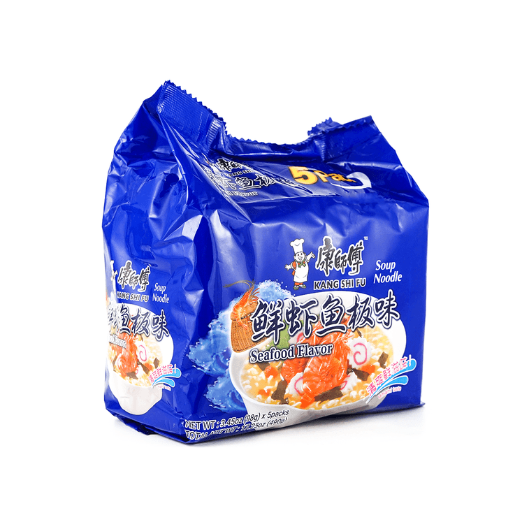 康師傅 泡麵 鮮蝦魚板面 五包裝 98g*5 3